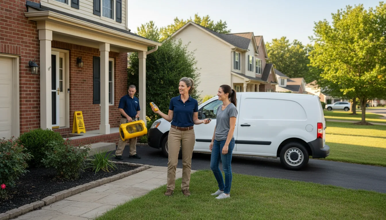 Residential water damage restoration in Sandersville, MS